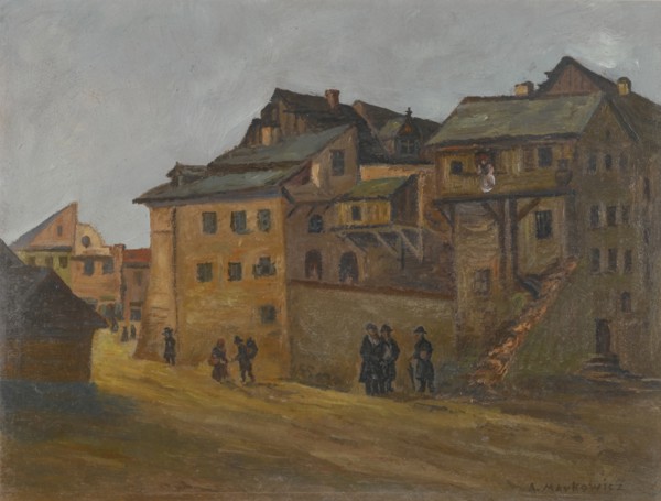 Jewish quarter in Krakow. Artist: Markowicz, Artur (1872-1934)