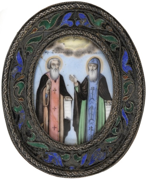 Saints Dimitry of Rostov and Ignatius Brianchaninov. Artist: Russian icon