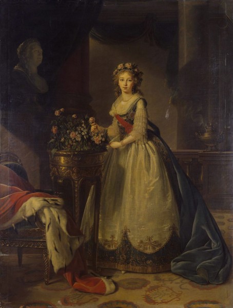 Portrait of Empress Elizabeth Alexeievna, Princess Louise of Baden (1779-1826), 1795. Artist: Vigée-Lebrun, Marie Louise Elisabeth (1755-1842)