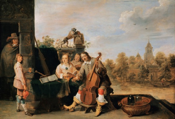 Self-portrait with Family, c. 1645. Artist: Teniers, David, the Younger (1610-1690)