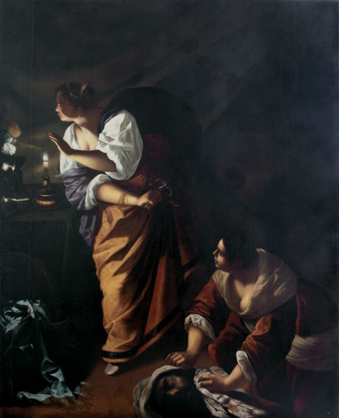 Judith and her maid Abra with the Head of Holofernes, c. 1647-1648. Artist: Gentileschi, Artemisia (1598-1653)