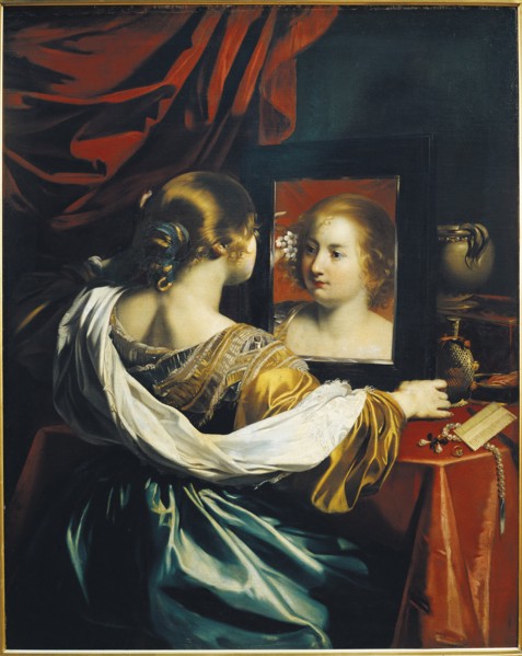 Vanity or Young woman at her toilet, c. 1626. Artist: Renieri (Régnier), Niccolo (c. 1590-1667)