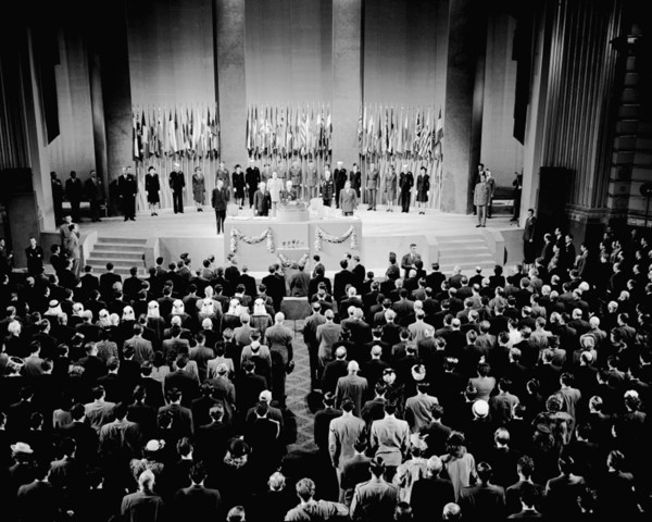 The 16th Plenary Assembly of the founding conference of the United Nations at the Opera House of San Artist: Anonymous