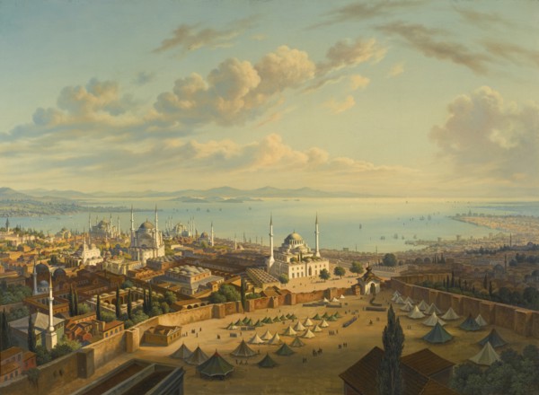 Constantinople from the Fire Tower of Beyazit. Artist: Sattler, Hubert (1817-1904)