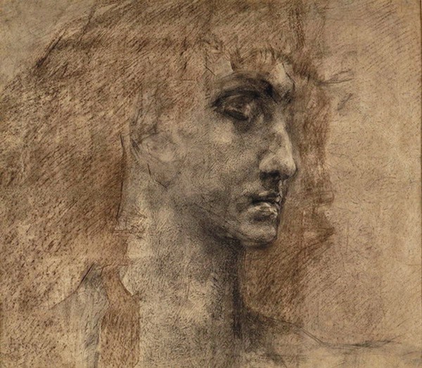 Demon's head, 1890. Artist: Vrubel, Mikhail Alexandrovich (1856-1910)