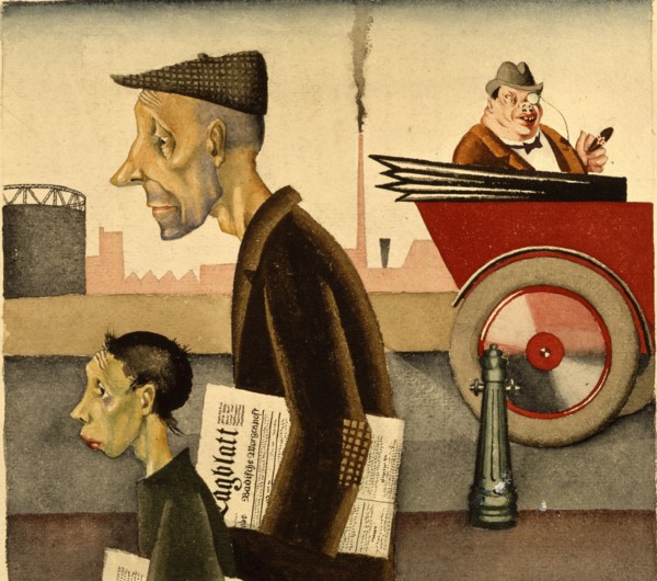 Newspaper people, 1921. Artist: Scholz, Georg (1890-1945)