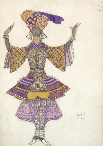 Costume design for the Ballet Blue God by R. Hahn, 1911. Artist: Bakst, Léon (1866-1924)