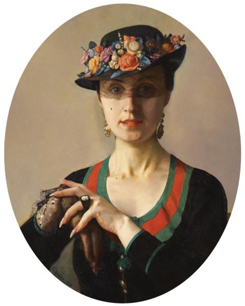 Portrait of a Lady, 1936. Artist: Somov, Konstantin Andreyevich (1869-1939)