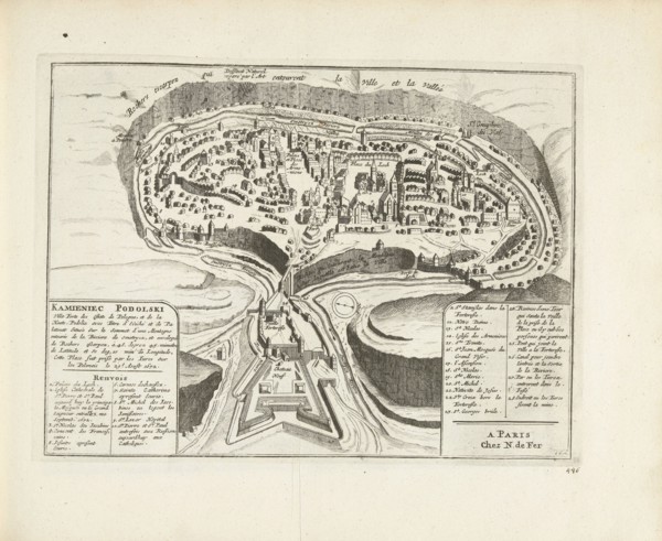 Map of Kamyanets-Podilsky, 1726. Artist: Aa, Pieter van der (1659-1733)