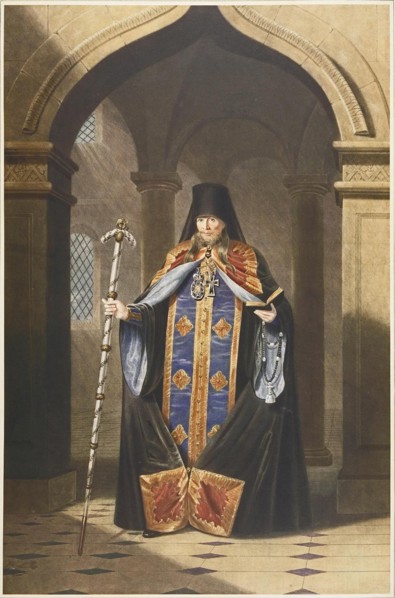 Portrait of the Archimandrite Photius of Russia (1792?1838), 1820s. Artist: Anonymous