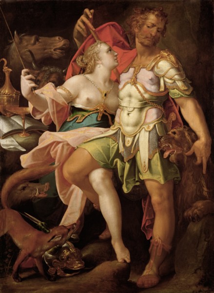 Ulysses and Circe, ca 1580-1585. Artist: Spranger, Bartholomeus (1546-1611)