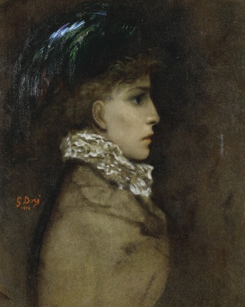 Portrait of the actress Sarah Bernhardt (1844-1923), 1870. Artist: Doré, Gustave (1832-1883)
