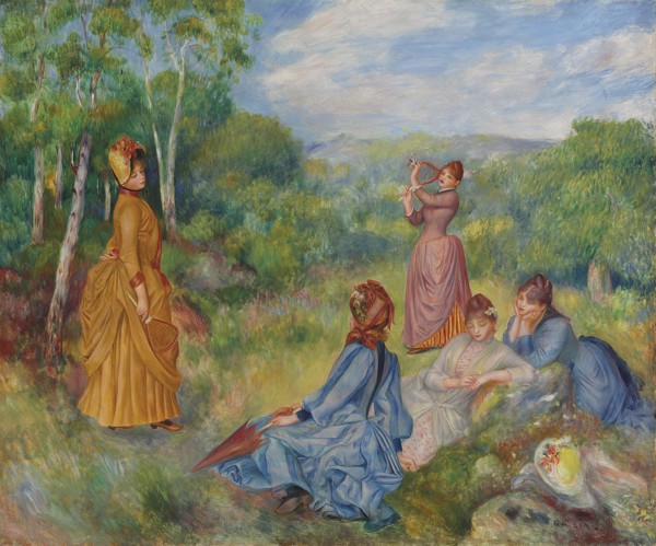 Young Ladies Playing Badminton, ca 1887. Artist: Renoir, Pierre Auguste (1841-1919)