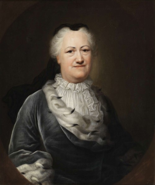 Portrait of Elisabeth Sophie Marie, Princess of Brunswick-Wolfenbüttel (1683-1767), 1747. Artist: Denner, Balthasar (1685-1749)