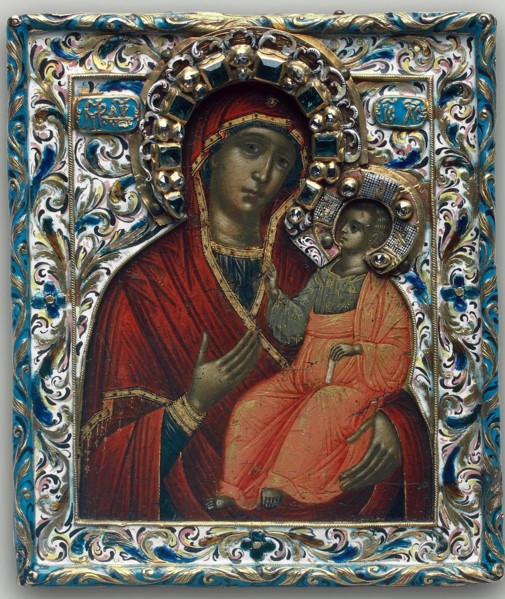 The Theotokos of Tikhvin, End of 17th century. Artist: Russian icon