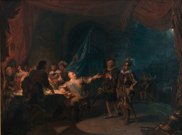 Gustav II Adolf of Sweden in Würzburg. Artist: Ekman, Robert Wilhelm (1808-1873)