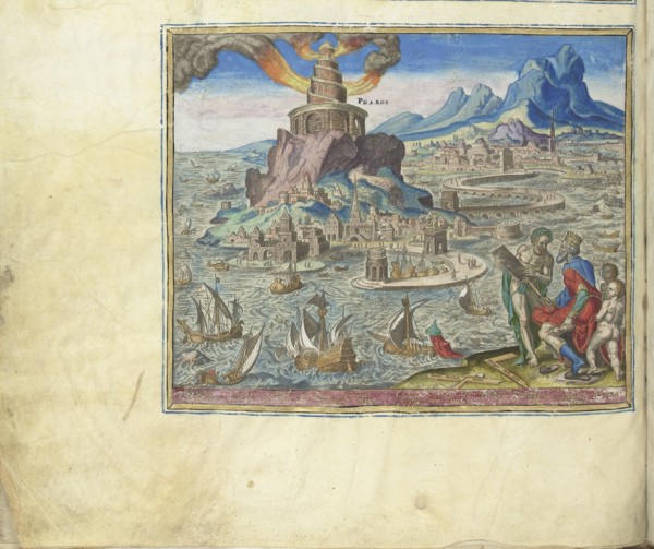 The Lighthouse at Alexandria (from the series The Eighth Wonders of the World), 1572. Artist: Galle, Philipp (Philips) (1537-1612)