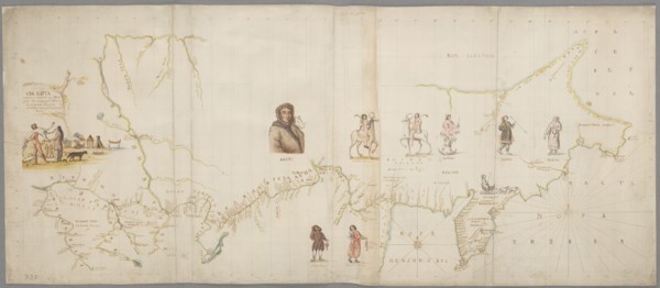 The Map of the First Kamchatka Expedition, 1725-1730. Artist: Bering, Vitus Jonassen (1681-1741)