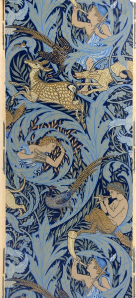 Sidewall. Woodnotes, 1886. Artist: Crane, Walter (1845-1915)