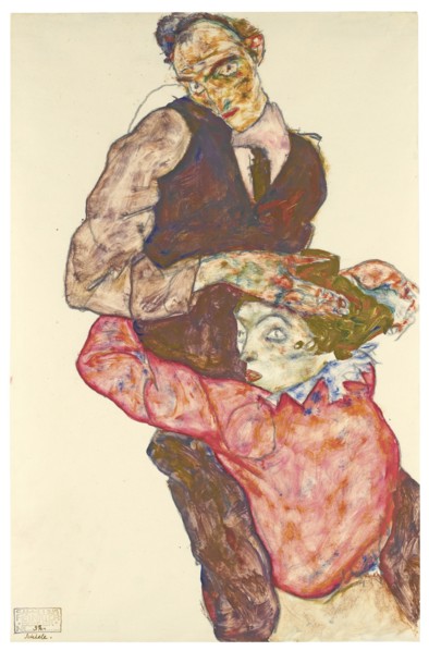 Two lovers (Self Portrait With Wally), 1914-1915. Artist: Schiele, Egon (1890-1918)
