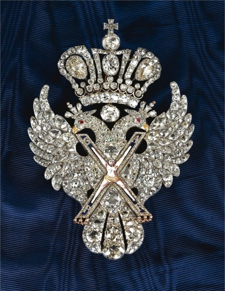 Badge of the Order of St. Andrew the Apostle the First-Called, c. 1800. Artist: Orders, decorations and medals