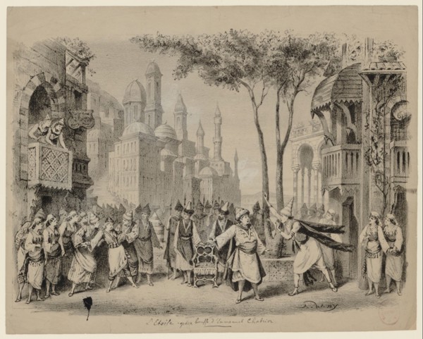 The Opera L'étoile by Emmanuel Chabrier in the Théâtre des Bouffes-Parisiens, 1877. Artist: Lami, Eugène Louis (1800-1890)