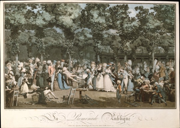 The Public Promenade, 1792. Artist: Debucourt, Philibert-Louis (1755-1832)