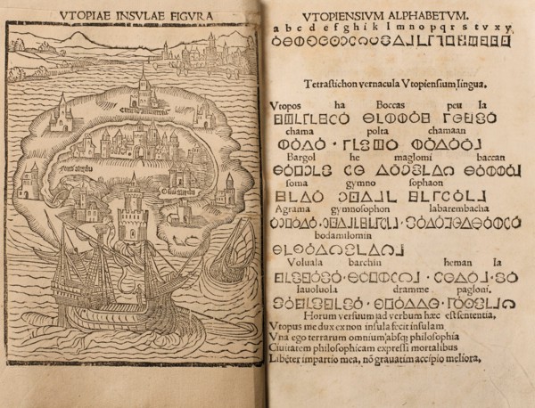 Utopia by Thomas More, 1516. Artist: Anonymous