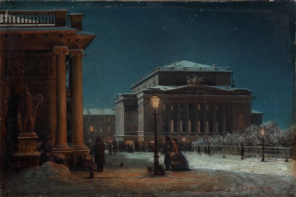 The Alexandrinsky Theatre in Saint Petersburg, 1870s. Artist: Vereshchagin, Pyotr Petrovich (1836-1886)