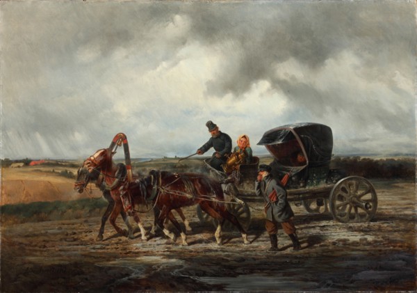 On the road to the tooth puller, 1873. Artist: Sverchkov, Nikolai Yegorovich (1817-1898)