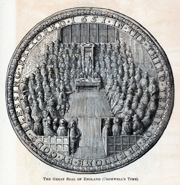 The Great Seal of England (Cromwell's Time), 1882. Artist: Anonymous