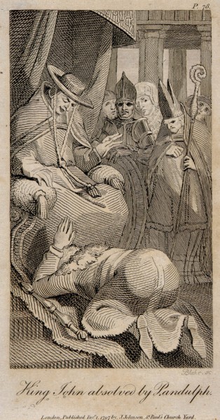 King John absolved by Pandulph (After Henry Fuseli), 1798. Artist: Blake, William (1757-1827)