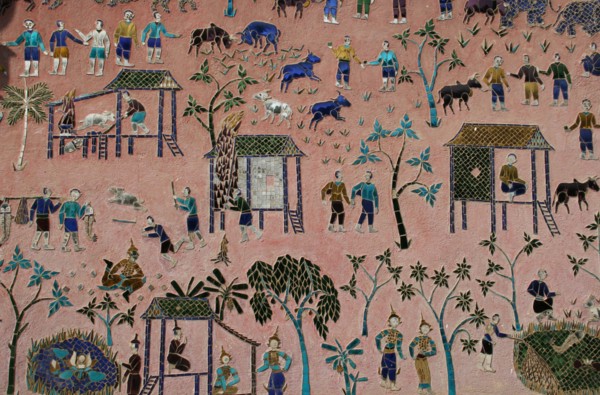 Glass Mosaics in the Wat Xieng Thong, Luang Prabang, Laos, 1950s. Artist: Anonymous master