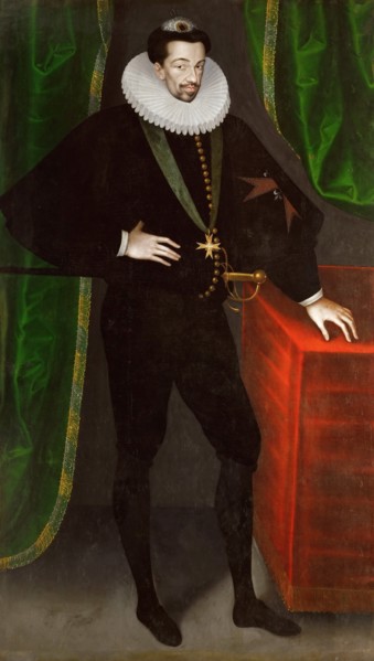 Portrait of Henry III of France, King of Poland and Grand Duke of Lithuania. Artist: Quesnel, François (1543-1619)