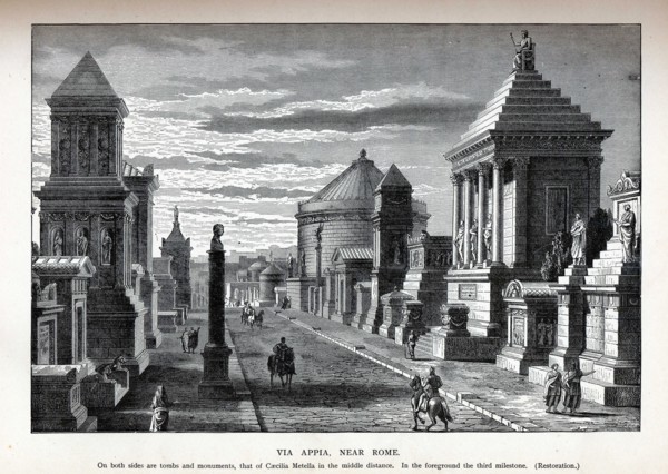 Via Appia Near Rome (Reconstruction), 1882. Artist: Anonymous