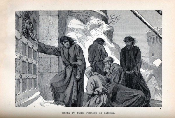Henry IV Doing Penance at Canossa, 1882. Artist: Anonymous