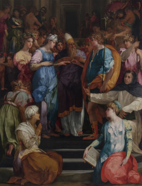 The Marriage of the Virgin (Pala Ginori), 1523. Artist: Rosso Fiorentino (1495-1540)