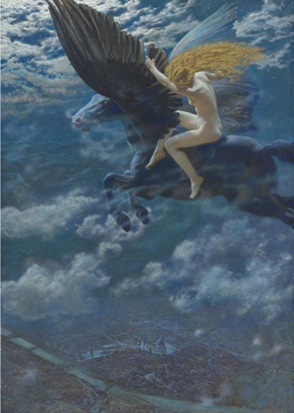 Dream Idyll (A Valkyrie), c. 1902. Artist: Hughes, Edward Robert (1851-1914)
