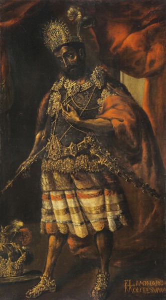 Portrait of Moctezuma II, 17th century. Artist: Anonymous
