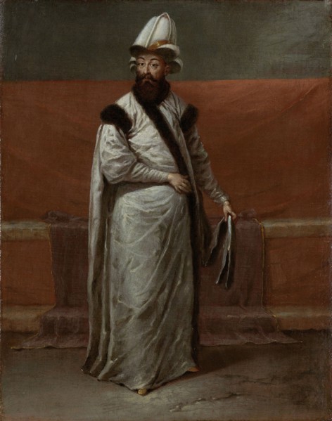 Nevsehirli Damat Ibrahim Pasha, Grand Vizier of the Ottoman Empire, ca 1728. Artist: Vanmour (Van Mour), Jean-Baptiste (1671-1737)