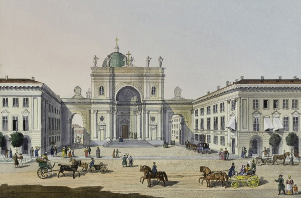 The Catholic Church of St. Catherine in Saint Petersburg, First half of the 19th cent.. Artist: Beggrov, Karl Petrovich (1799-1875)