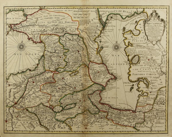 Map of the Caucasus and the Caspian Sea, c. 1800.