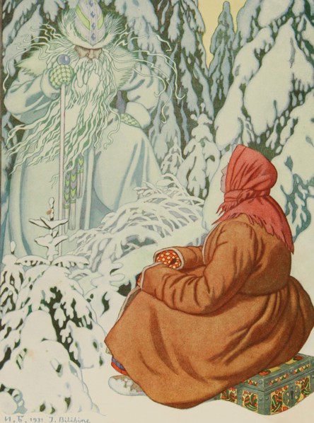 Illustration for the Fairy tale Morozko, 1931.