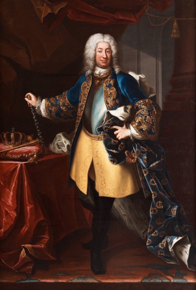 Portrait of King Frederick I of Sweden (1676-1751), ca 1730.
