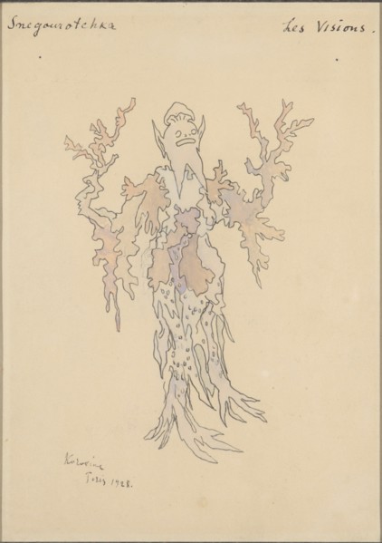 Costume design for the opera Snow Maiden by N, Rimsky-Korsakov, 1928.