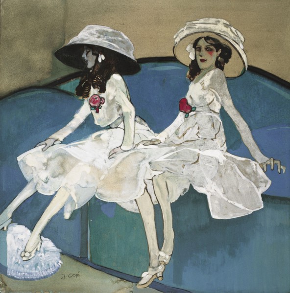 Two sisters, c. 1910.