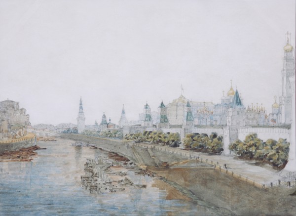 View of the Kremlin from the Moskvoretsky Bridge, 1851.