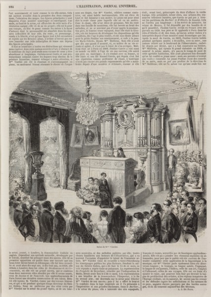 The Musical Soirée at the Pauline Viardot-Garcia's Salon, 1853.
