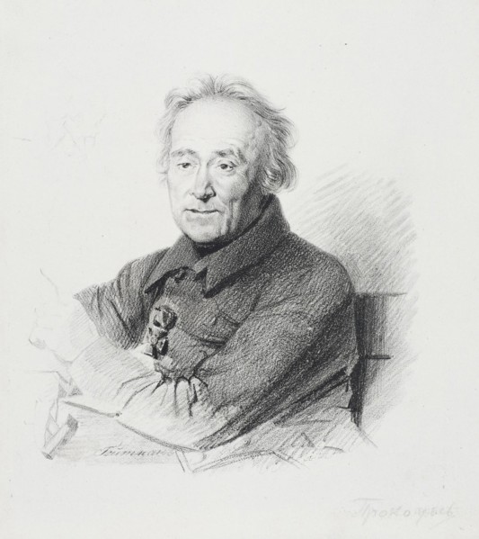 Portrait of the sculptor Ivan Prokofyevich Prokofyev (1758-1828).