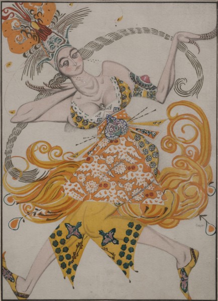 Costume design for the ballet The Firebird (L'oiseau de feu) by I. Stravinsky.
